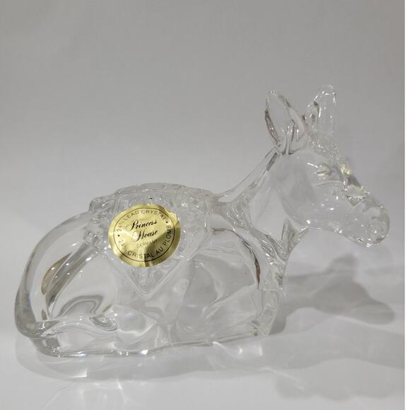 Vintage‎ Princess House Lead Crystal Donkey Figurine Nativity Replacement - Picture 4 of 10